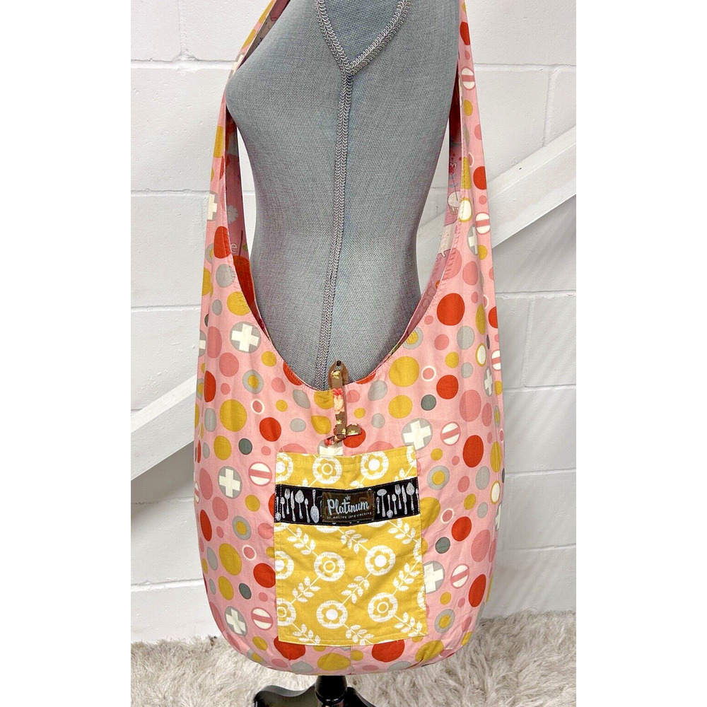 Matilda Jane Platinum First Aid Full Circle Cats Dogs Reversible Sling Hobo Bag